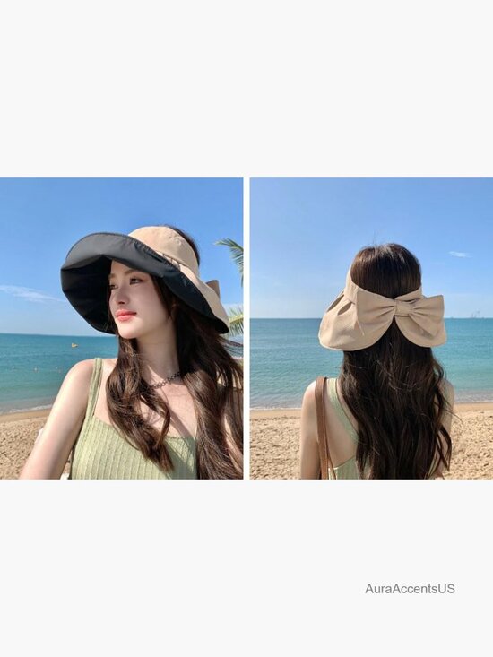 Wide Brim Sun Visor UPF 50+ Bucket Hat Packable Beach Fishing Hiking main image 4